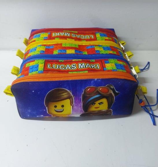 Estojo 4 Divisórias Lego Movie