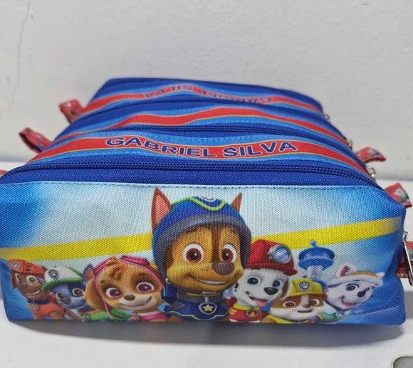 Estojo 4 Divisórias Patrulha Canina