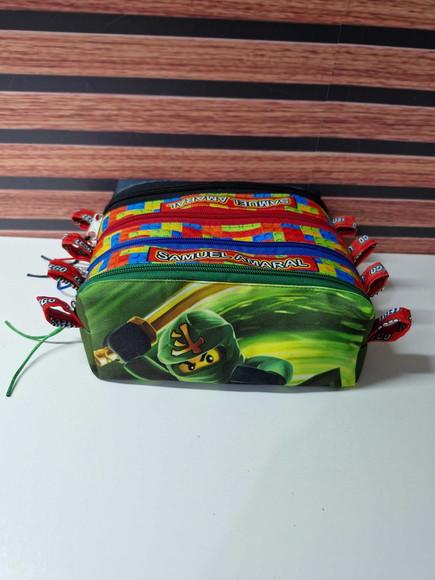 Estojo 4 Divisórias Ninjago Verde