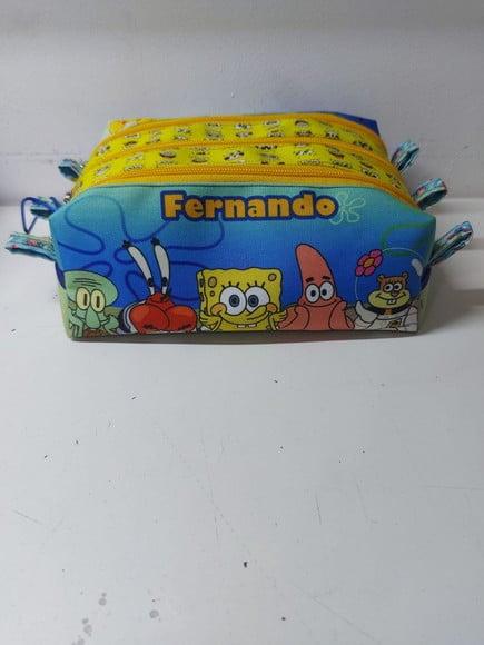 Estojo Triplo Bob Esponja