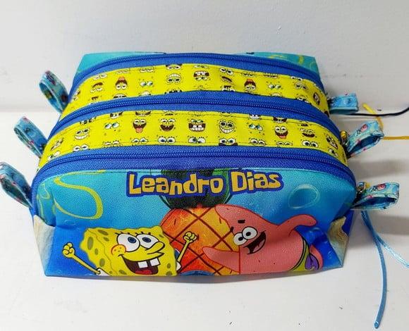 Estojo Triplo Bob Esponja
