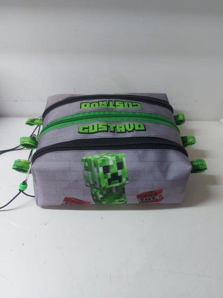 Estojo Triplo Minecraft