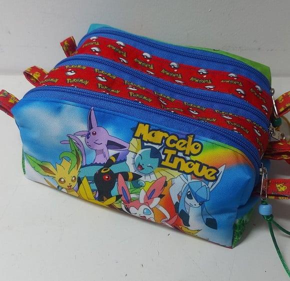 Estojo Triplo Pokemon