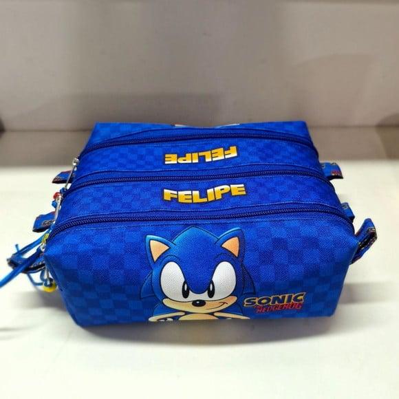 Estojo Triplo Sonic
