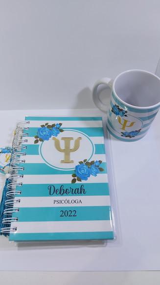 Kit Agenda Psicologa 2027 e Caneca