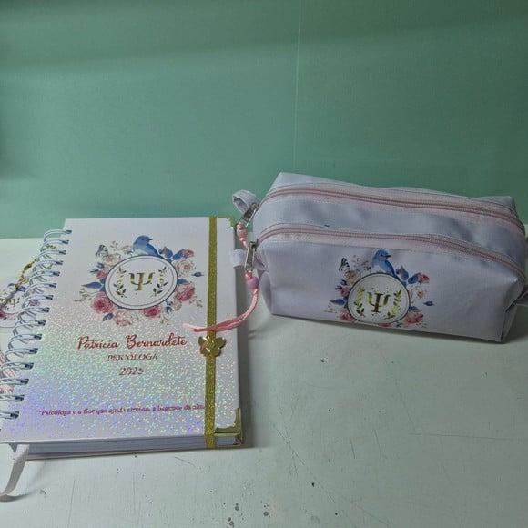 Kit Agenda Psicologia + Estojo