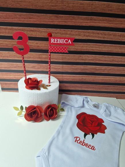Kit Body Mesversario + Topper Cake