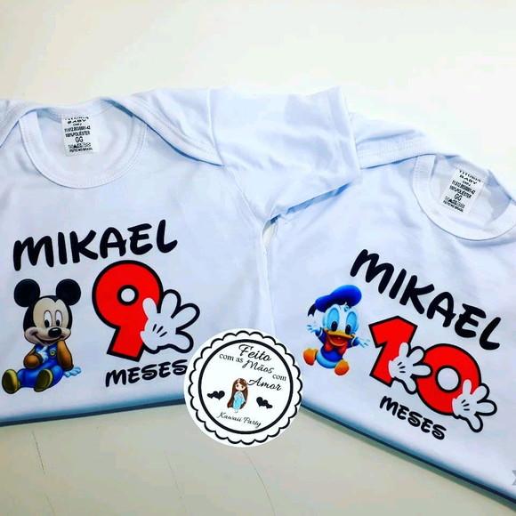 Kit Body Mesversário Baby Disney