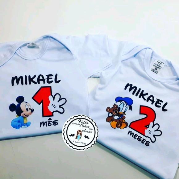 Kit Body Mesversário Baby Disney