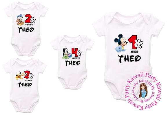 Kit Body Mesversário Baby Disney
