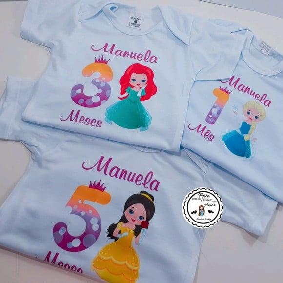 Kit Body Mesversario Princesas