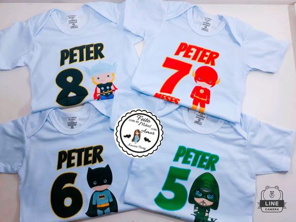 Kit Body Mesversario Super Herois