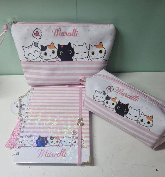 Kit Caderno Gatinho