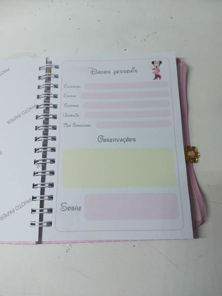 Kit Caderno Minnie Rosa