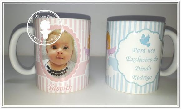 Kit Caneca Batizado com Foto