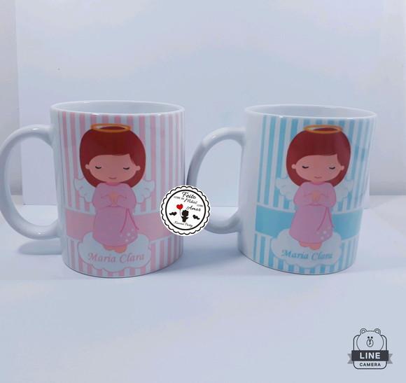 Kit Caneca Batizado Menina