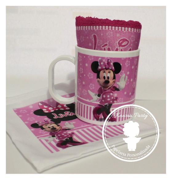 Kit caneca Minnie rosa