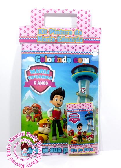 Kit Colorir Patrulha Canina Rosa