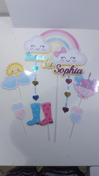 Kit Festa Chá Revelação Chuva de Amor
