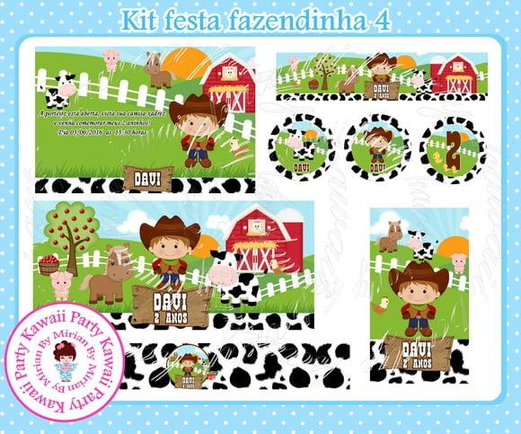 Kit festa impresso fazendinha