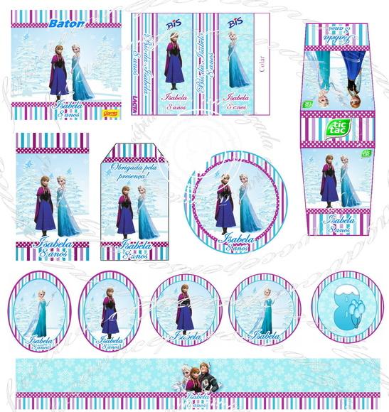 Kit festa impresso guloseimas 2 Frozen