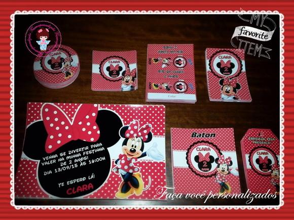 Kit festa impresso Minnie vermelha 2
