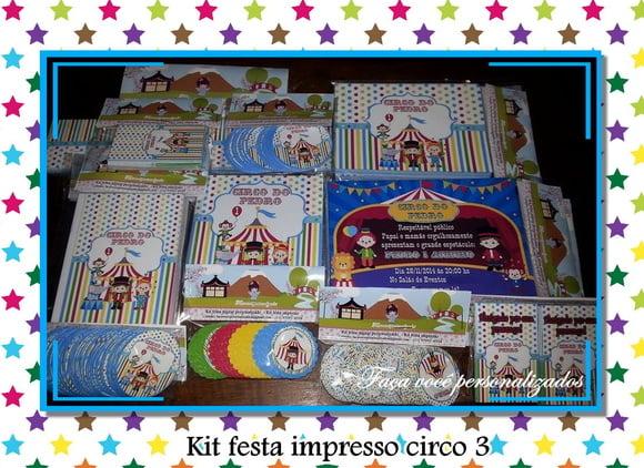 Kit festa impresso simples circo