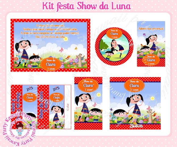 Kit festa impresso Show da Luna