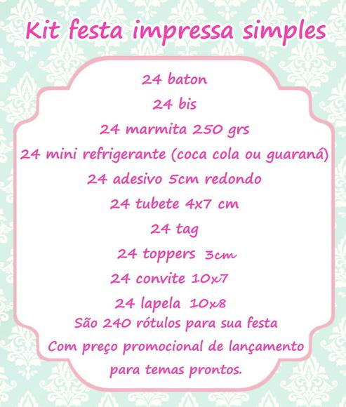 Kit festa rótulos impressos 1