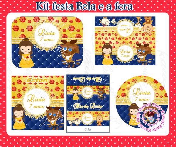 Kit festa simples Bela e a Fera