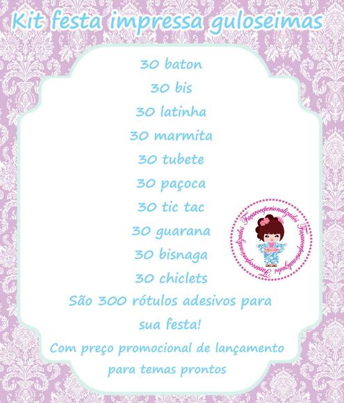Kit festa rótulos impressos 3