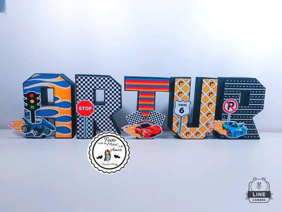 Letra 3d Hot Wheels