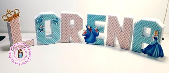 Letra 3d Cinderela
