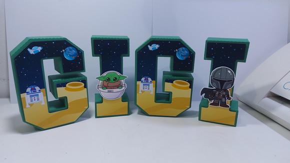 Letra 3d Baby Yoda
