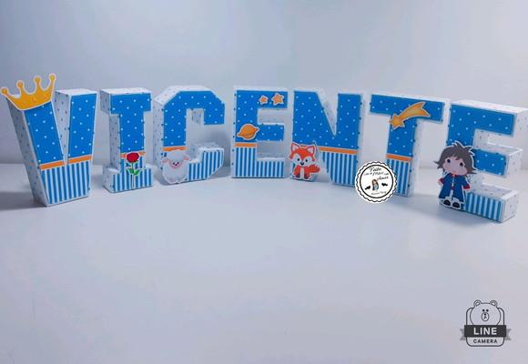 Letra 3d Pequeno Príncipe