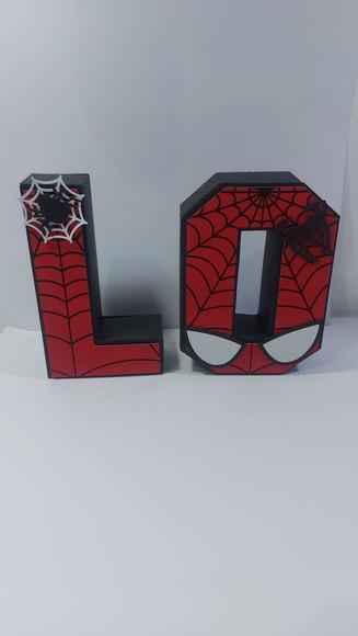 Letra 3d Homem Aranha