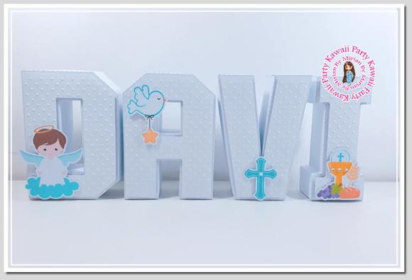Letras 3d Batizado