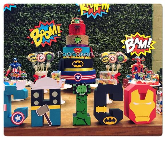 Letras 3d Super Herois