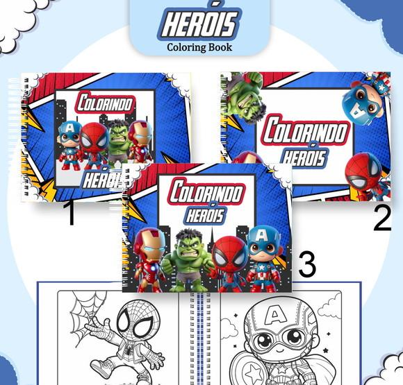Livro Colorir Heróis