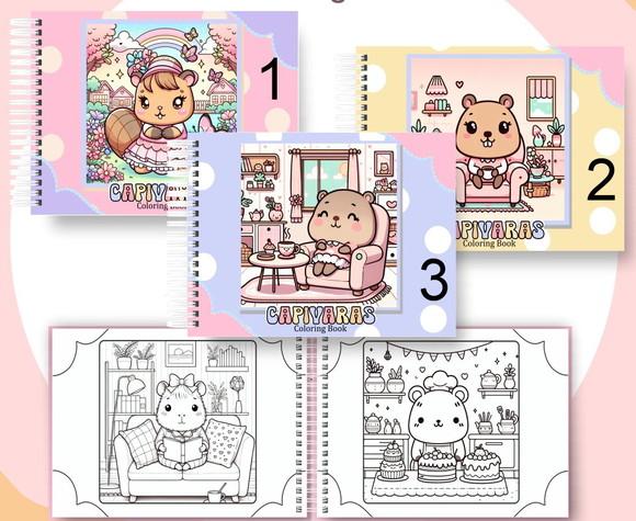 Livro Colorir Capivara Cute