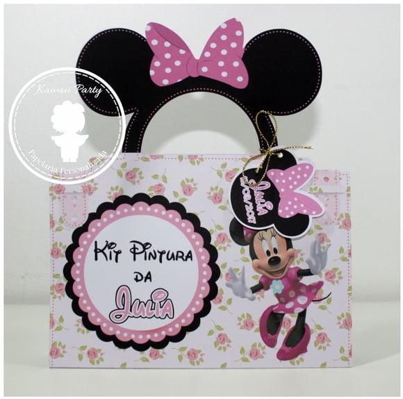 Maleta Pintura Minnie Rosa