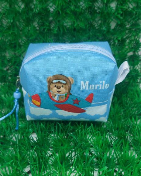 Mini Necessaire Box Urso Aviador