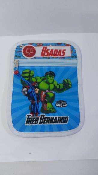 Porta máscaras duplo super heróis squad