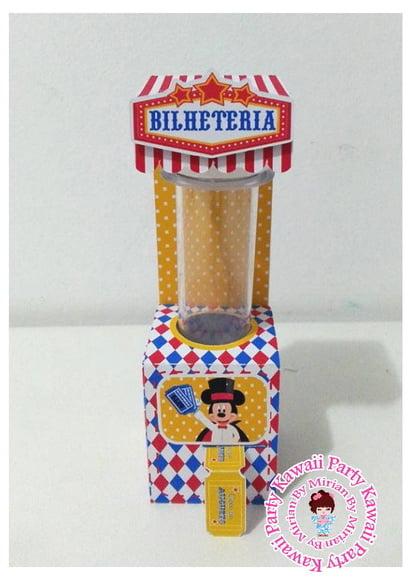 Porta Tubete Circo Mickey Bilheteria