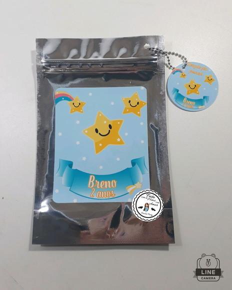 Saco Metalizado Brilha Estrelinha