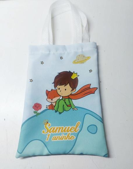 Sacolinha Tecido Pequena Principe