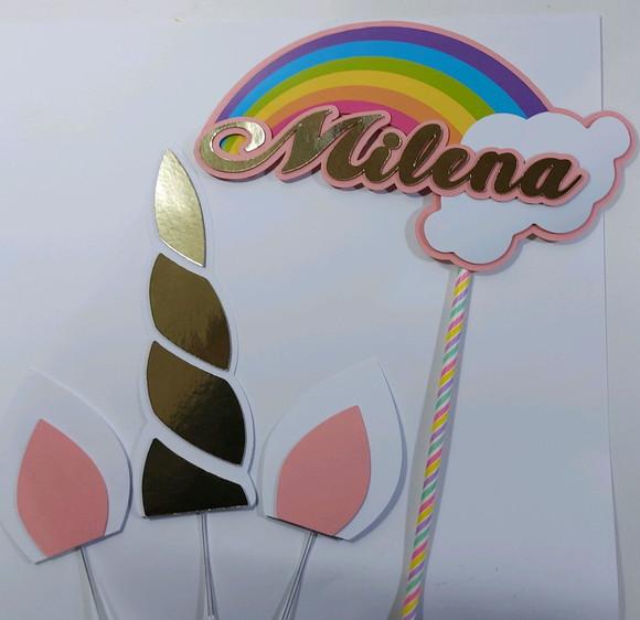 Topper Cake Unicórnio