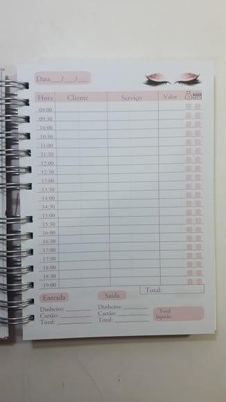 Agenda Agendamentos Designer Cilios