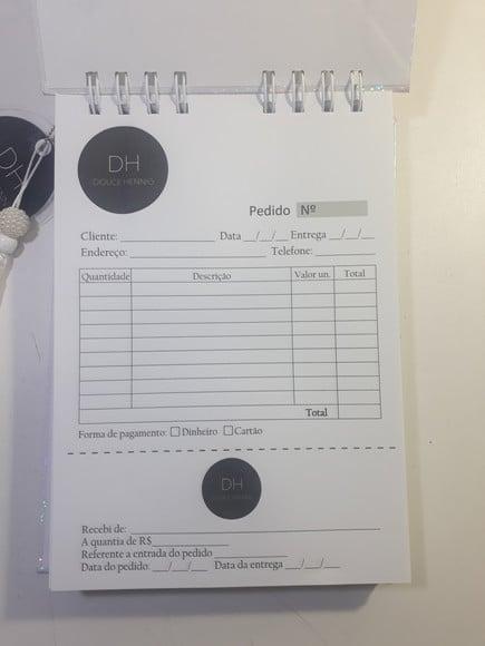 Caderno de Pedidos Personalizado