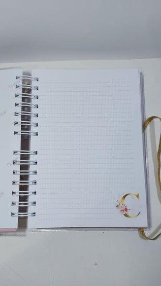 Caderno Decorado com Letra